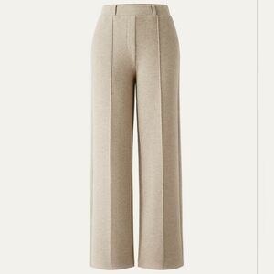 NWT OGL High Waisted Straight Leg Pull On Pant Heather Morganite Beige Cream S